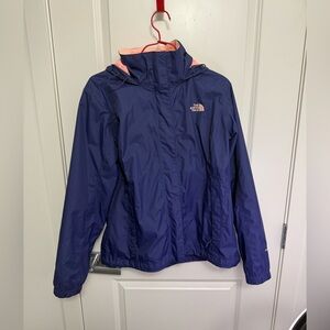 The North Face Women's Navy and Coral Windbreaker in size L